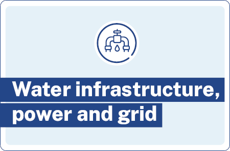 Water infrastructure, power and grid